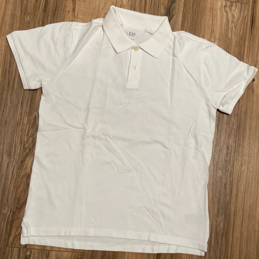 GAP White Short Sleeve Shirt Polo S